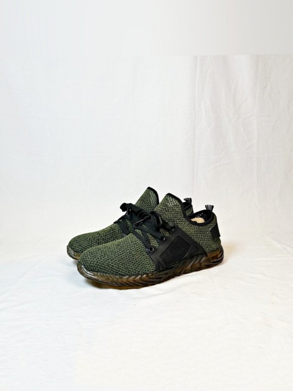 Indestructible Mens Ryder Green Black Mesh Steel Toe Safety Shoes~EU 46/US 12~